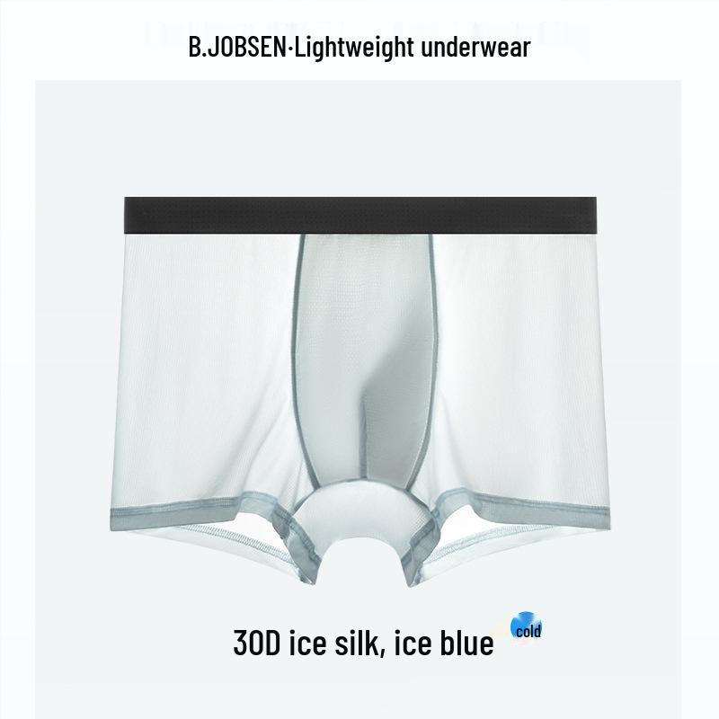 Men's Ice Silk Transparent Quick-Dry Boxer Briefs - Breathable, Thin, Plus Size for Summer