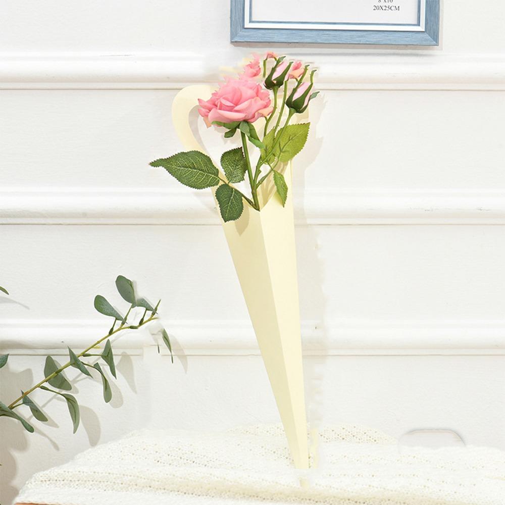 10pcs Romantic Heart Single Flower Box Paper Bouquet Packaging Box Wedding Birthday Party