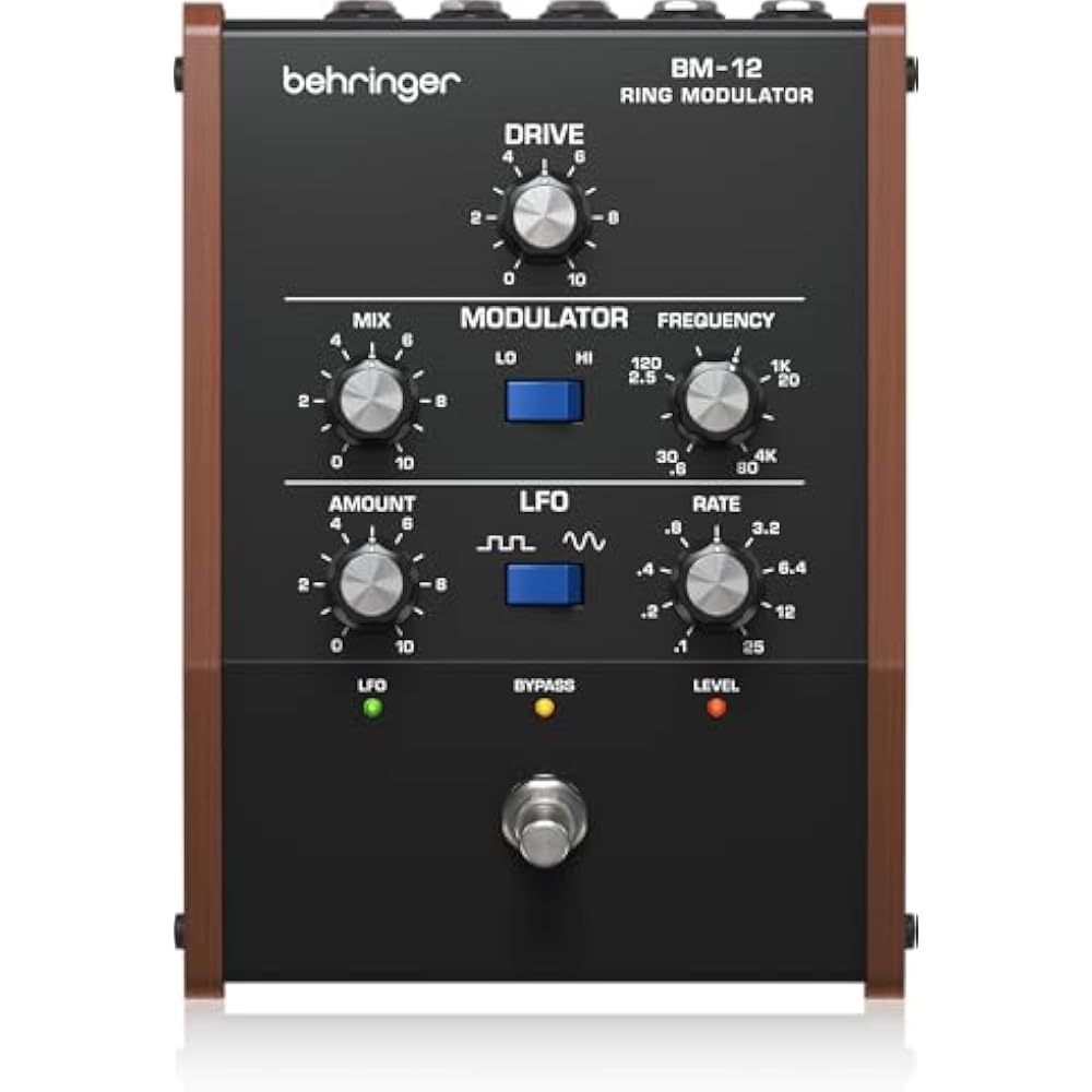 Behringer BEHRINGER BM-12 RING MODULATOR Vintage-style Ring Modulator Pedal with Bell-like Tone A...