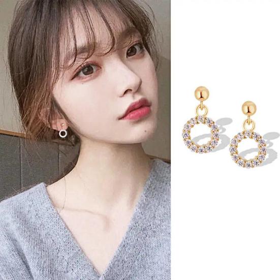 1 Pair Women Earrings Flower Faux Pearls Jewelry Vintage Bow-knot Stud Earrings Jewelry Gifts