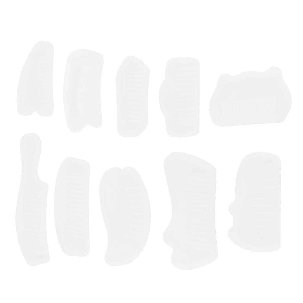 10PCS Silicone Comb Molds Transparent UV Resin Poxy Resin Molds DIY Making Tools Hand Craft