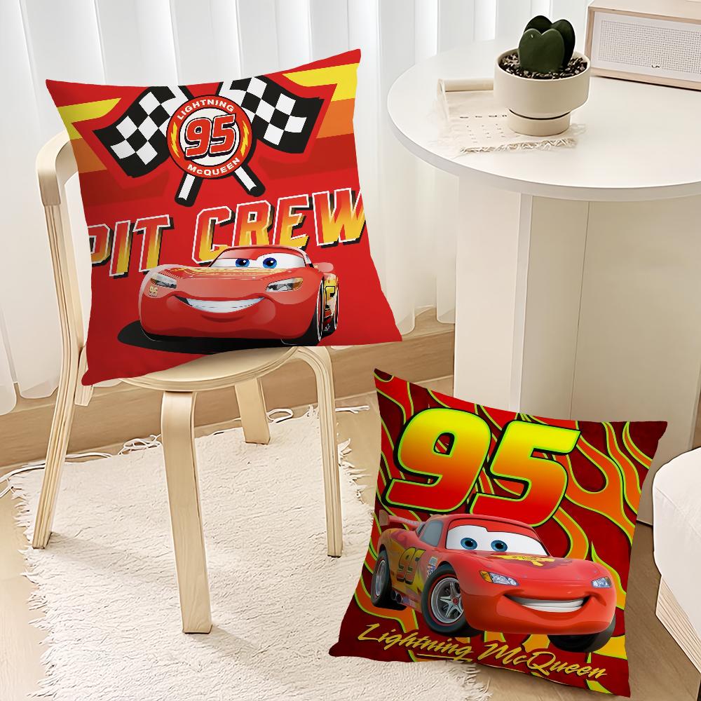 Cartoon C-Cars L-LightningES M-McQueenES 95 Cushion Cover Living Room Headboard Office Bedroom Cushion Sofa Nap Time Pillow Case