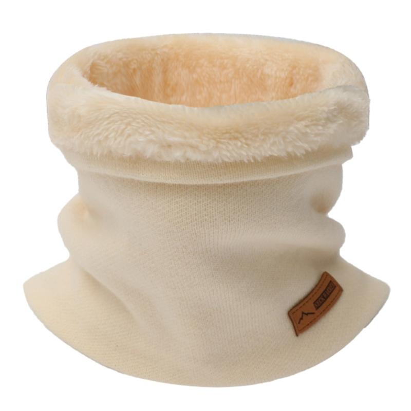 Inner Plush Neck Warmer Winter Neck Windproof Scarf for Woman Face Cover Scarf