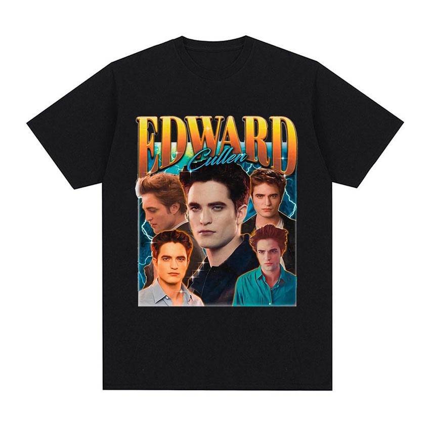 Robert Pattinson Edward Twilight Graphic T Shirt Unisex Fashion Cotton Short Sleeve T-shirts Unisex Retro O-Neck Oversized T-shirt