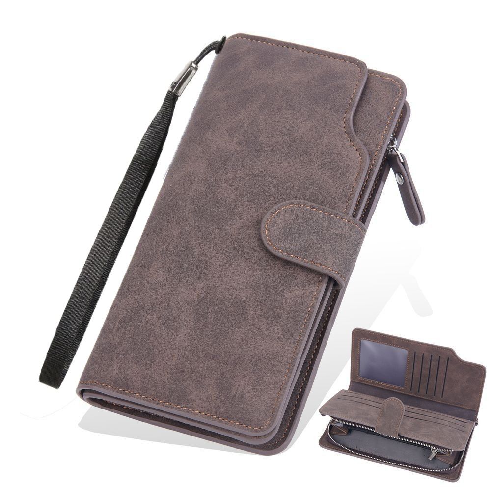 Hasp Business Wallet Large Capacity Card Holder Fashion Men Long Wallet Ladies