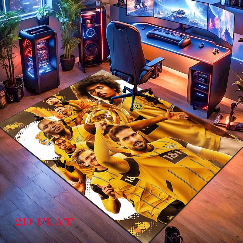 Borussia Dortmund Carpet Rug for Living Room Bedroom Home Sofa Decoration,Kids Play Nonslip Floor Mat