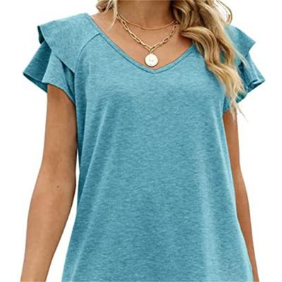 Rüschen blusen 2022 Blusen Sommerkleidung T-Shirts für Frauen Top weiblich T-Shirt Damen T-Shirt Damenbekleidung Oberteile T-Shirt