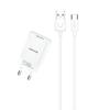 USAMS Land. Network. 1Xusb T21 Usb-Cbiały/White 2,1A Fast Charging T21Octc01