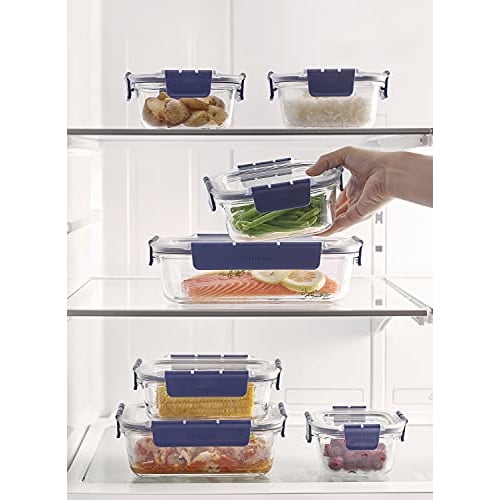Bestco LBG455, 2.0L Rectangular Heat-Resistant Glass Storage Container with Lid, Lock & Lock, Top Class