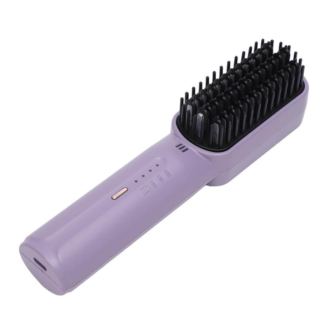 Haarglättungsbürste Tragbare Wiederaufladbare Haarglättungsbürste Kabellos Ionisch Beheizter Glättungskamm für Alle