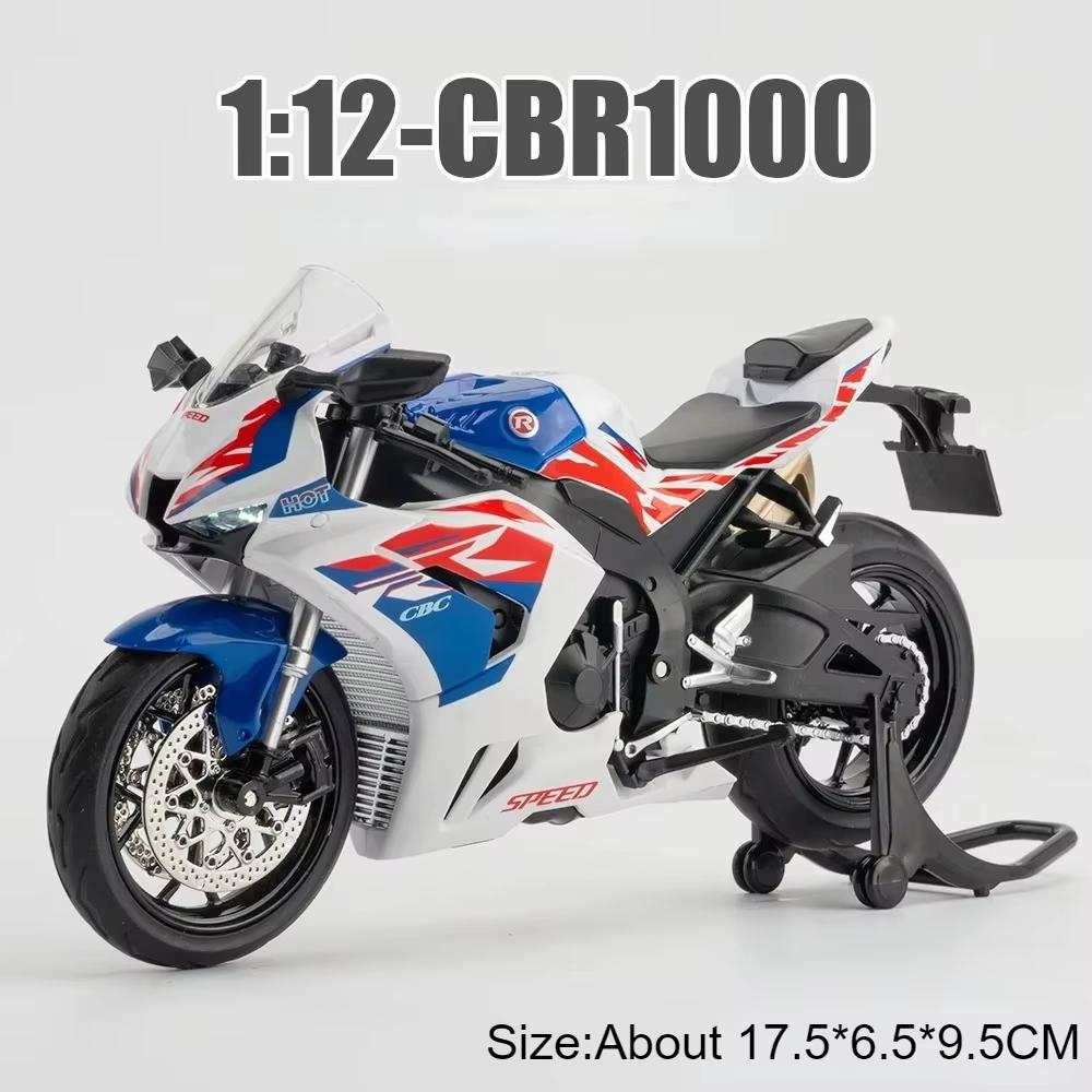 Skala 1:12 V4S CBR1000 Motorrad Modellauto Spielzeug Stoßdämpfung Musik Licht Motorräder Simulationsmodelle Spielzeug Sammlerstück