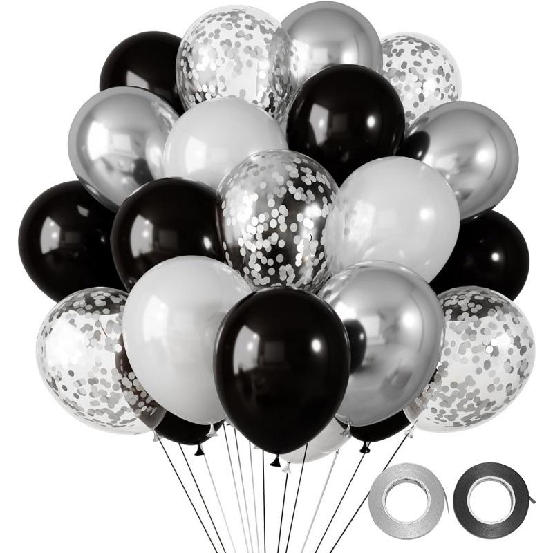 12-Inch Sequin Metallic Latex Balloons, 30pcs - Perfect for Birthday Party Decorations