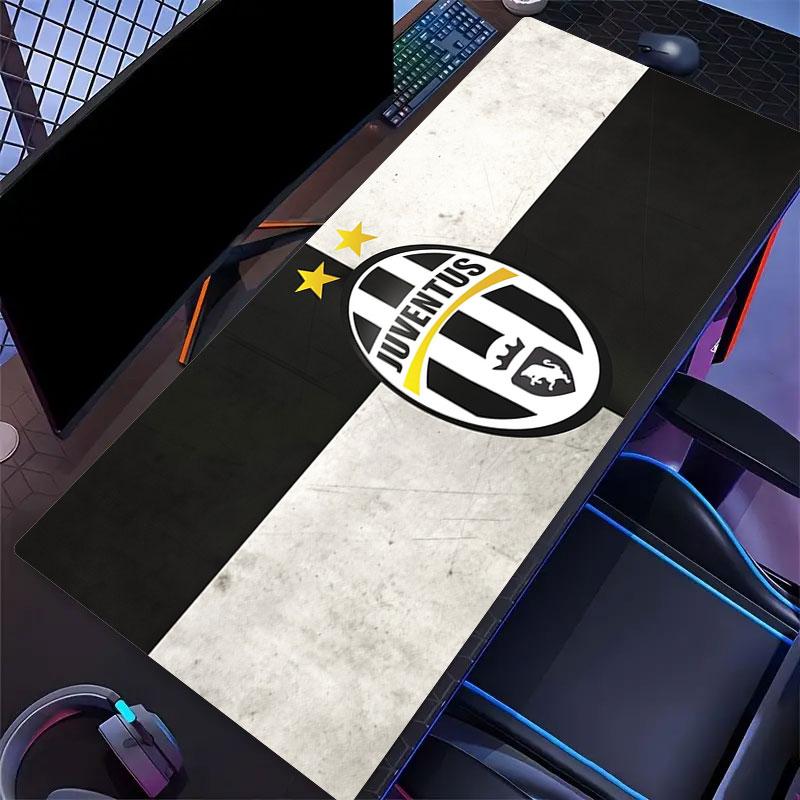 Tappetino Mouse Juventus FC, Tappetino da Scrivania XXL per Gaming, Mousepad Antiscivolo XXL per Laptop e Tablet, Tappetino da Gioco per Mini PC con Bordi Cuciti