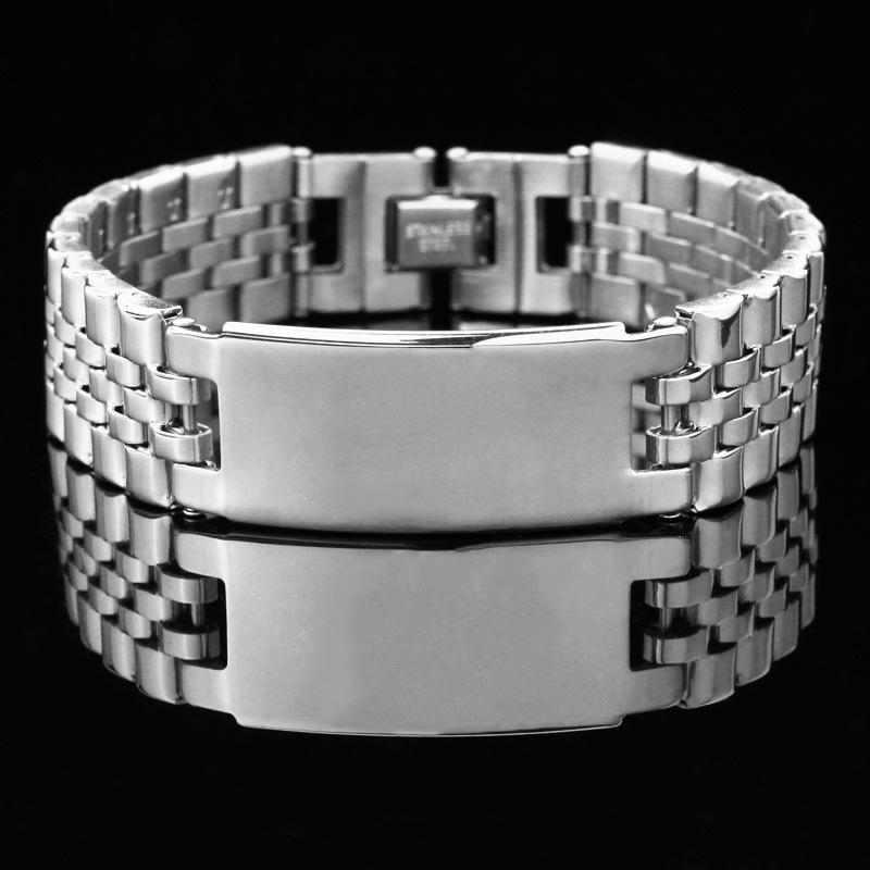 Titanium Steel Men's Strap Bracelet Niche Simple Stainless Steel Watch Chain Versatile Retro Jewelry