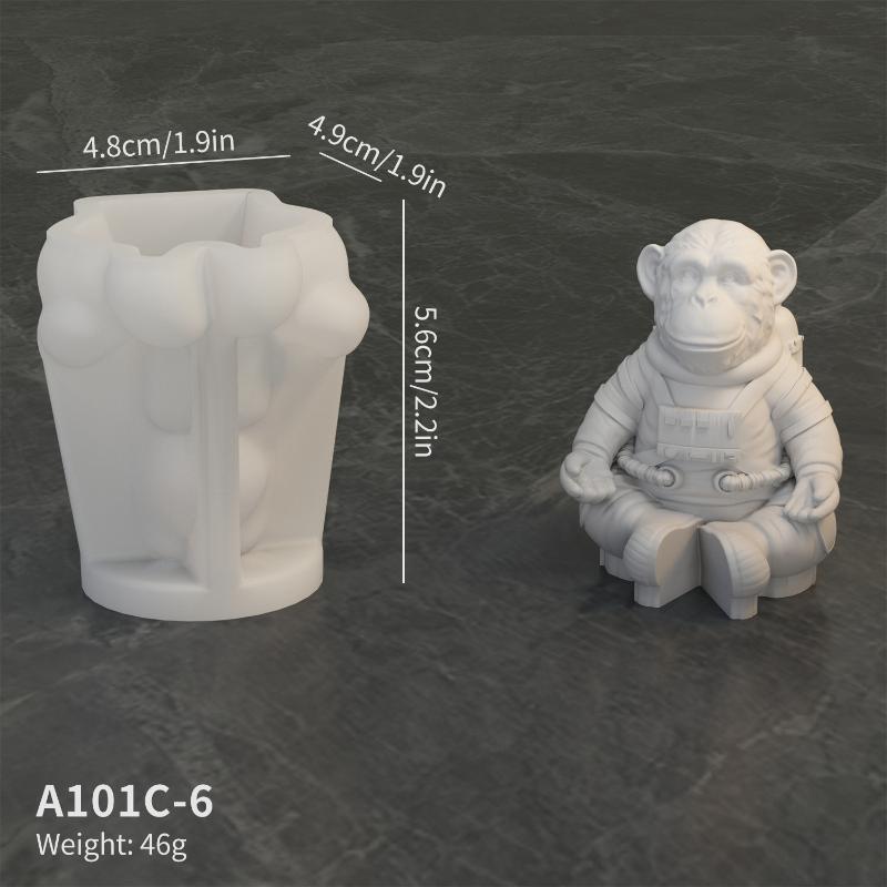 3D Weltraum-Astronaut Silikon-Kerzenformen Weich Leicht zu entformen Handgefertigt Luft- und Raumfahrt-Thema Gipsbasteln Harz Zementform