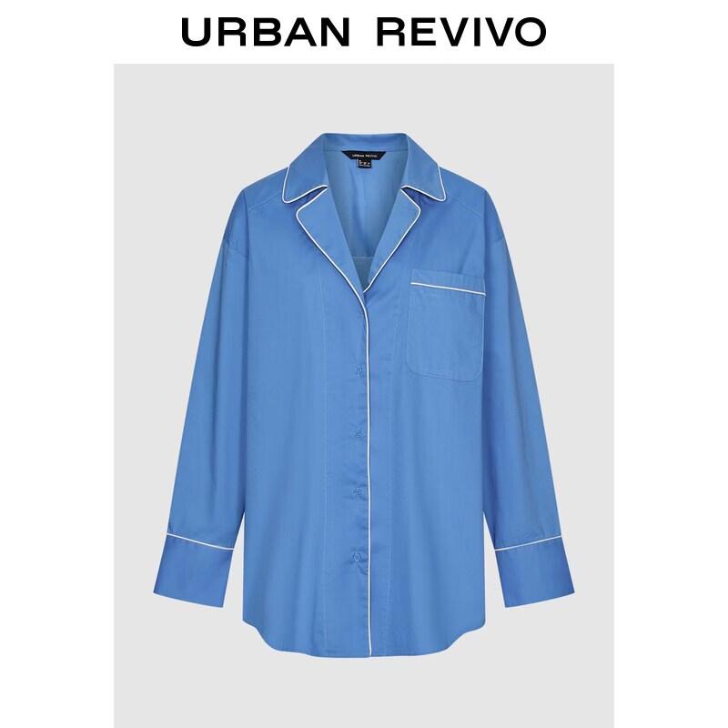 UR2026 Women s Color-Block Lapel Shirt XS