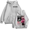 Rapper Duki 5202 MIXTAPE Album Zipper Hoodies Men's Women Clothing Fashion Zip Up Sweatshirts Fleece Casual Oversized Pullovers