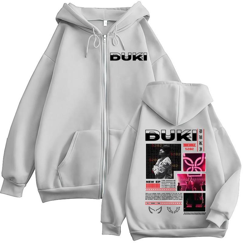 Rapper Duki 5202 MIXTAPE Album Zipper Hoodies Men's Women Clothing Fashion Zip Up Sweatshirts Fleece Casual Oversized Pullovers