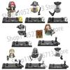 Classic Movie Pirates of the Caribbean Figures Building Blocks Sets Captain Jack Sparrow Davy Jones Accessories Children's Toys