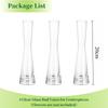 3PCS Transparent Glass Flower Vase Wedding Decoration Simple Vase Hydroponics Plant Flower VaseTable European Style Home Decor