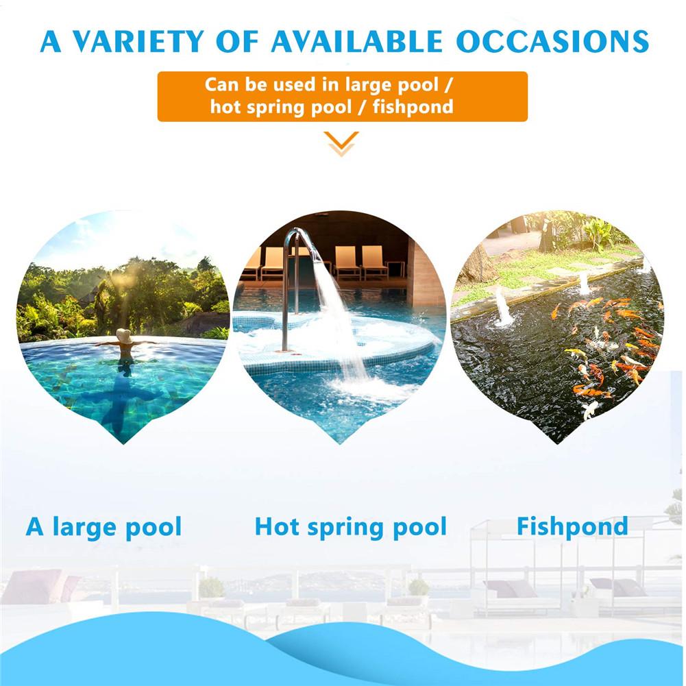 Swimming Pool Skimmer Net With 5 Section Aluminum Telescopic Pole Debris Leaf Pickup Removal Pond Cleaning Tool