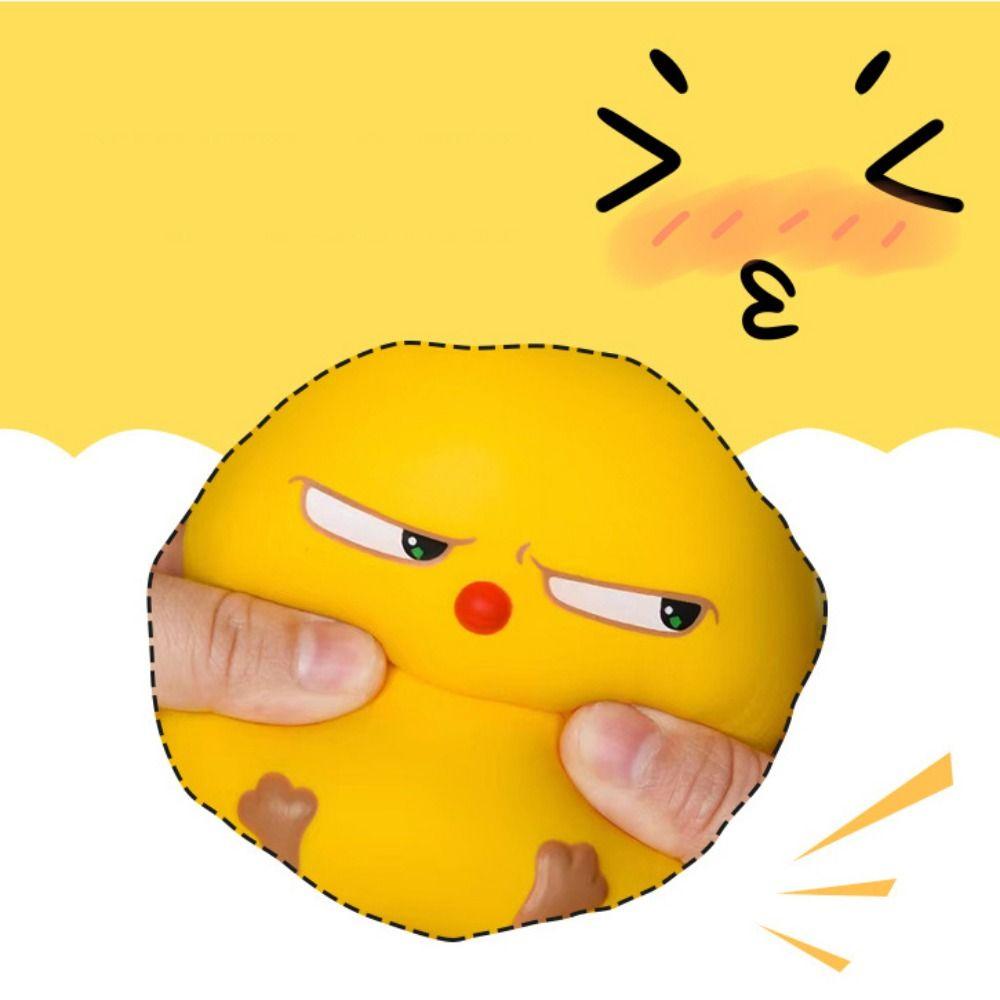 Sensory Cartoon Fidget Toy Little Yellow Chicken Pinch Compression Toy  Practical Jokes