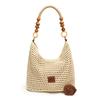 Seaside Vacation Beach Woven Bag Women's 2025 New Hollow Knitted Handbag Large Capacity Shoulder Armpit Bag