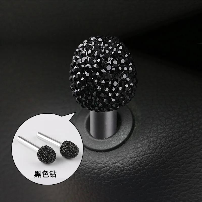 2PCS Luxury Rhinestone Car Door Pin Lock Knob Lift Covers Auto Decor Ornament Gadget Glitter Bling Car Accessories for Woman