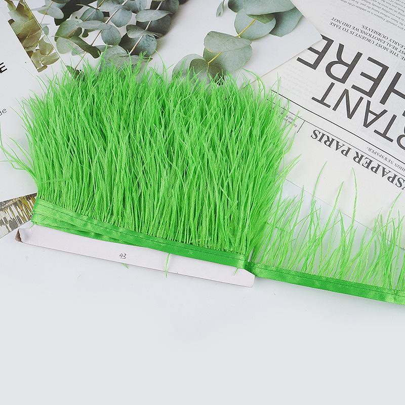 8-10Cm Ostrich Feather Wedding Dress Diy Performance Clothing Accessories Feather Tassel Including Webbing