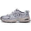 530 Stalowoszare Unisexowe Sneakersy Srebrno-Białe Granatowe MR530KA