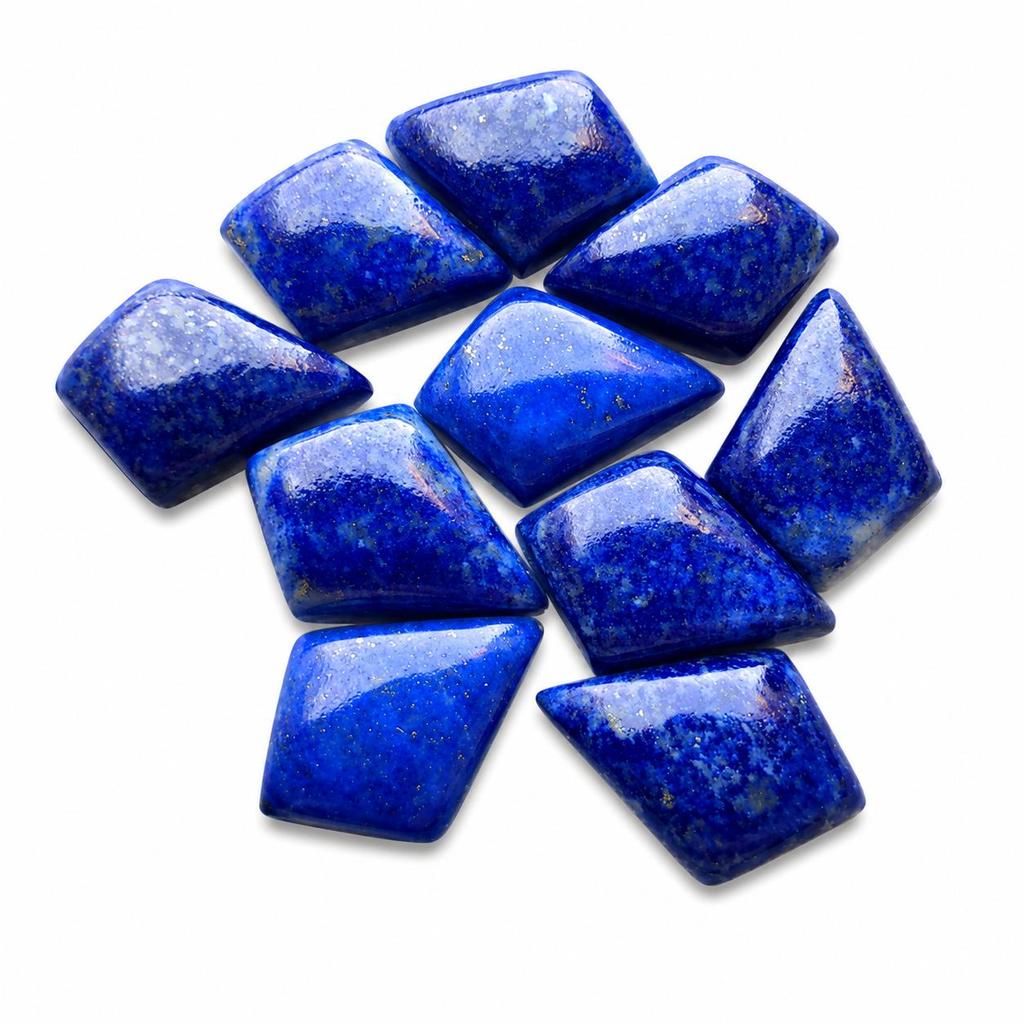 Blue Lapis Lazuli Shield Cabochon Gemstone, AAA Calibrated Loose Stone for Jewelry Making & Wholesale