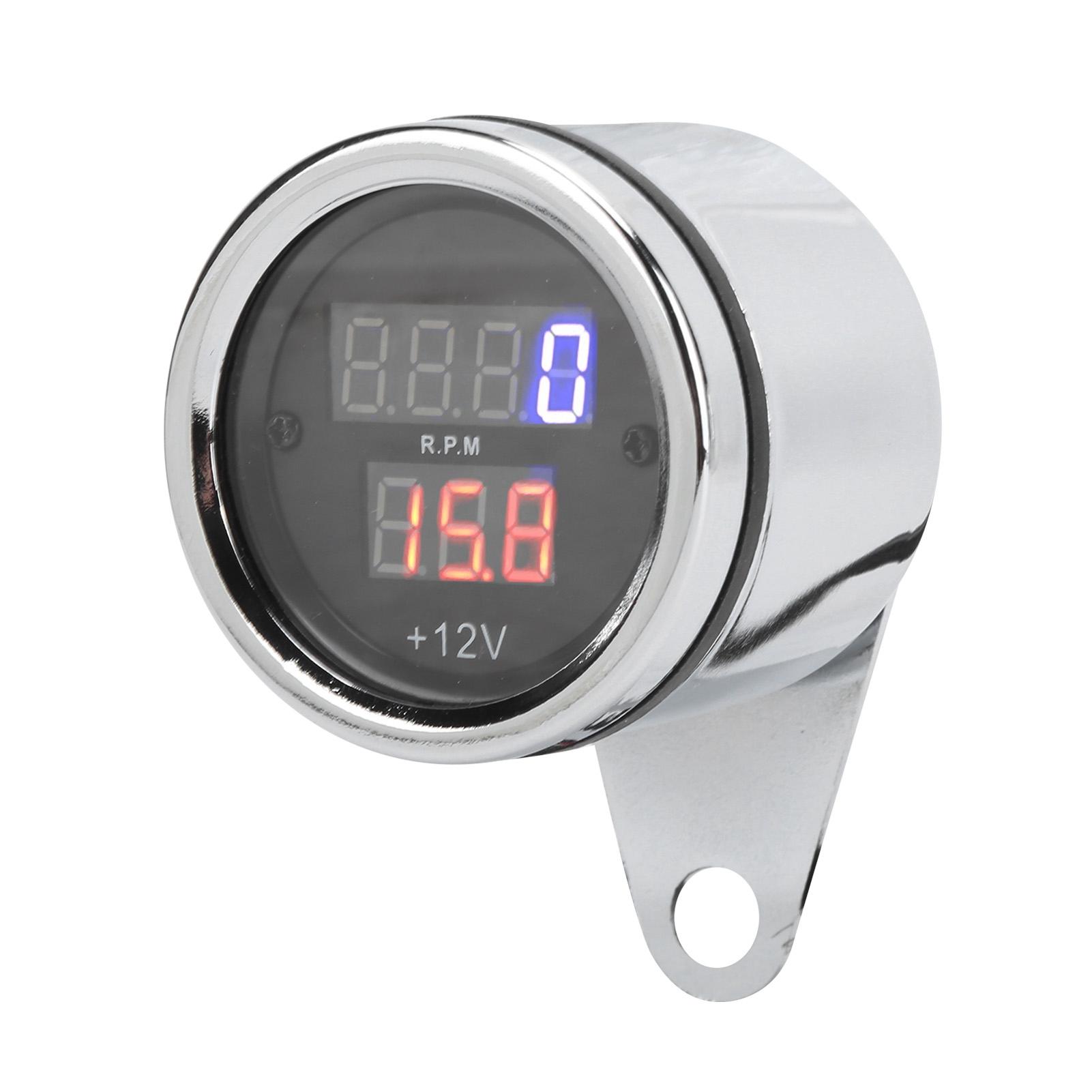 

Мотоциклетный 3 в 1 Тахометр Спидометр Одометр ЖК-дисплей Устойчивый к УФ-излучению Железо 12 В