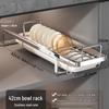 Stainless Steel 2-Tier Dish Drying Rack with Chopstick Holder