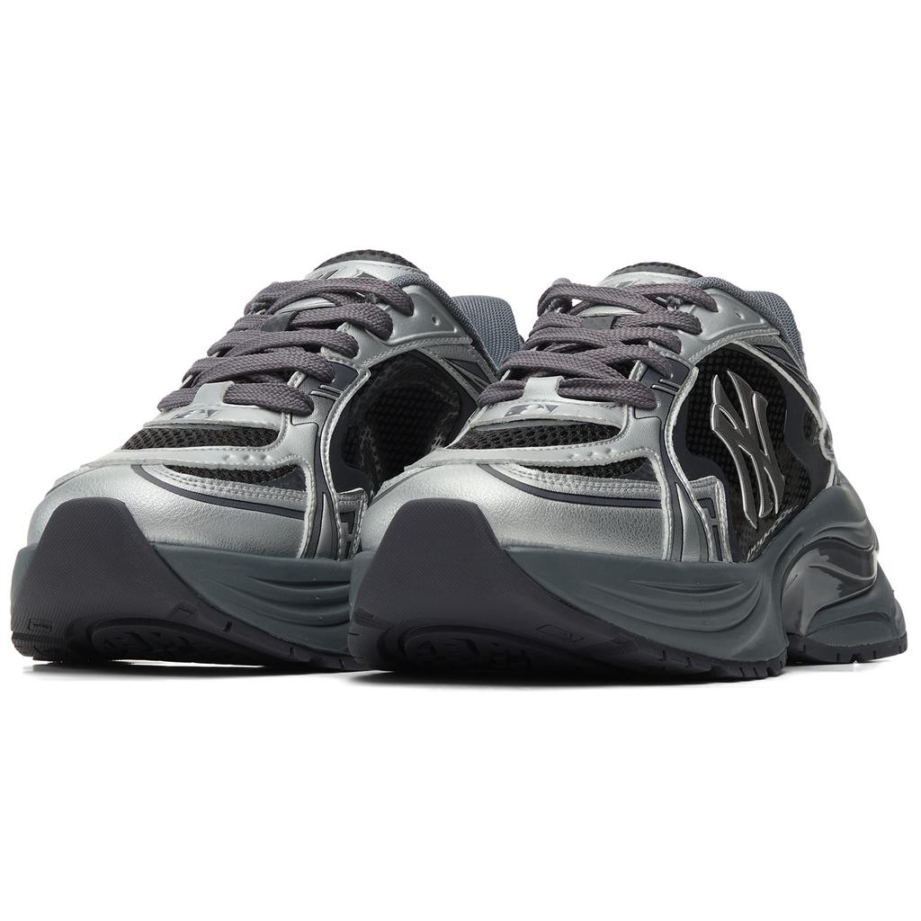 New MLB New York Yankees Height Increasing Breathable Low top Running Shoes Unisex Silver Black 3ARNSPE5N-50SID