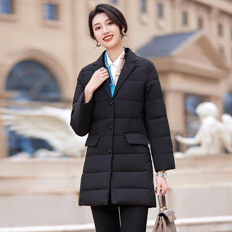 

Женское зимнее пальто Taluoman Petite средней длины с лацканами и утеплителем XL