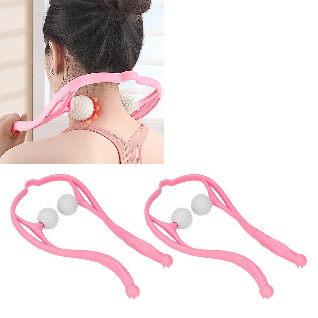 2pcs Neck Massager Dual Trigger Point Ergonomic Handheld Massager for Neck Shoulder