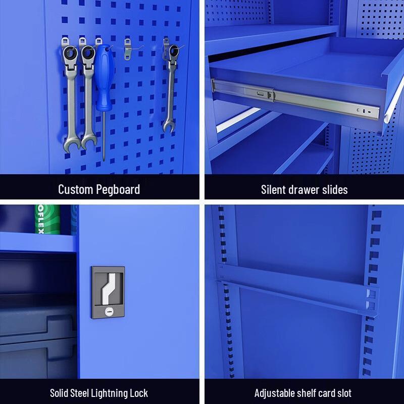 Heavy Duty Double Door Tool Storage Cabinet for Auto Repair Shop