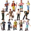 Farmer & Breeder Figure Set - Police Officer, Veterinarian, Plow Worker Toy Ornaments for Kids