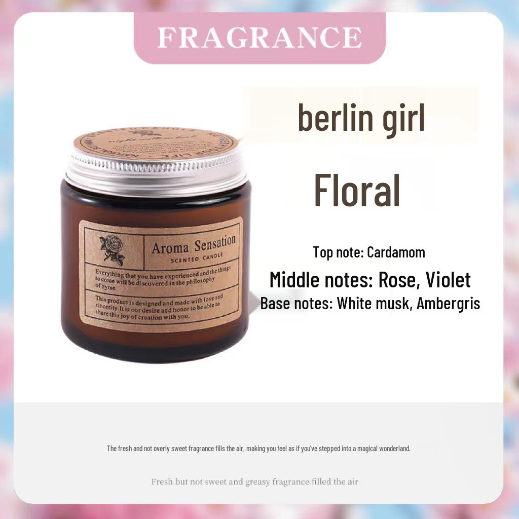 Aromatherapy Plant Essential Oil Candles in Glass Cups - Home Fragrance and Souvenir