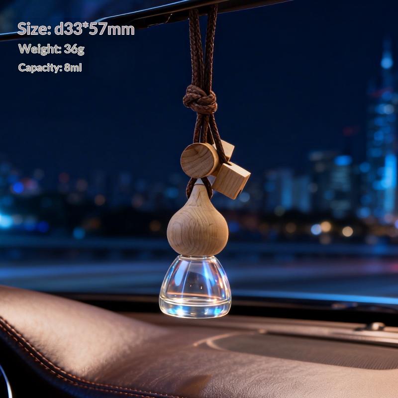 1Pcs Aromatherapy Essential Oil Bottle Hanging Car Perfume Bottle Ornament Auto Air Freshener Car Decoration Interior For Home