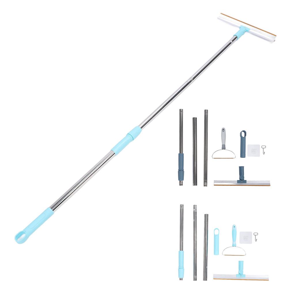 2Pcs Pet Hair Removal Carpet Rake Adjustable Long Handle Efficient Carpet Hair Removal Broom Scraper
