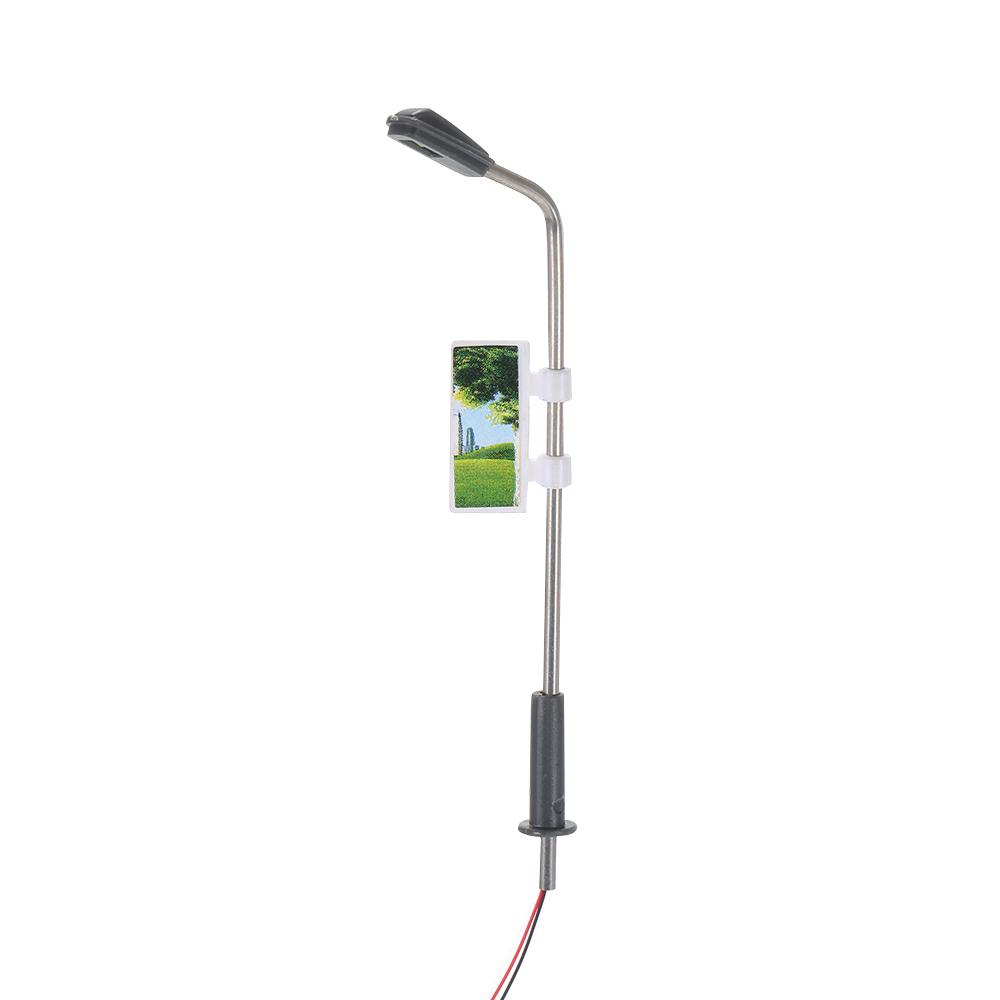 20 Stück Weiß Modell Straßenlaternen Layout Laternenpfahl Eisenbahn Zug Garten Spielplatz Landschaft Led Lampe