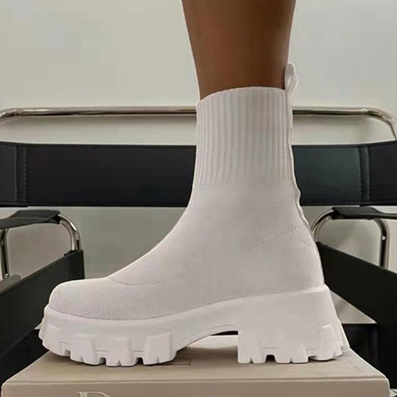 Fashion 2024 New Casual Shoes Women's Sneakers Fashion Trainers Solid Color Women Sneakers Slip On Sock Woman Shoes Ladies Flat Shoes