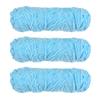 3 Skeins Chenille Yarn Soft Blanket Yarn Polyester Velvet Fancy Fluffy Yarn Knitting for Crochet Weaving Scarf, White