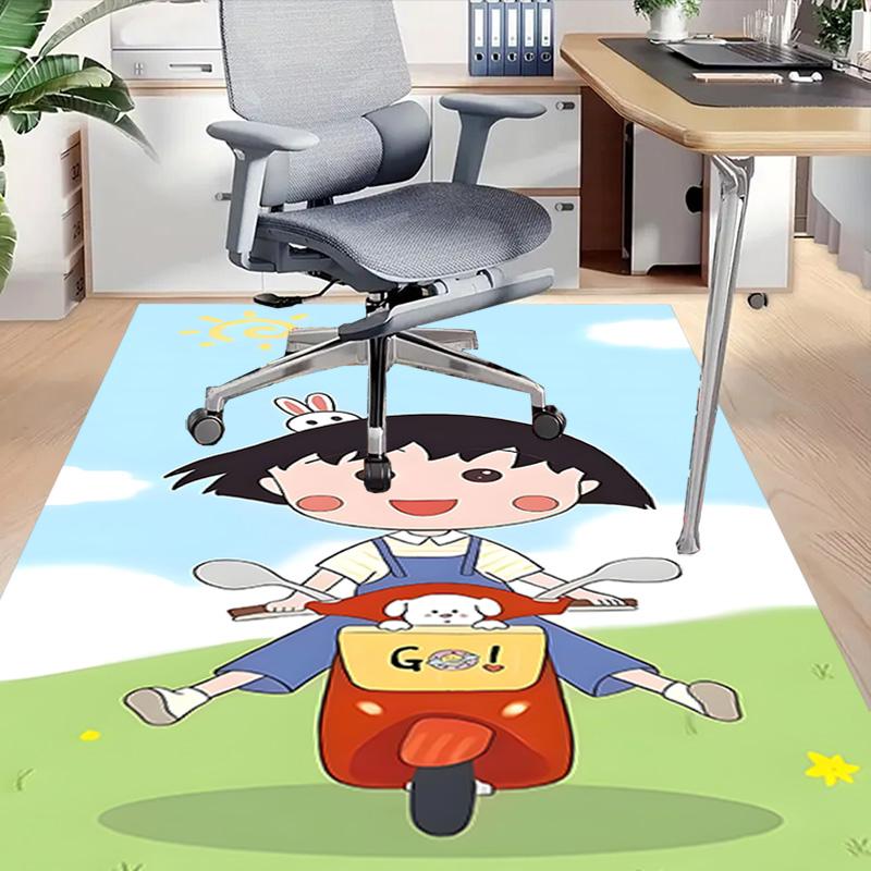 1pc Pink Background Character Carpet for Playroom Bedroom Living Room Sofa Home Decor,kids Game Area Rug Non-slip Floor Mat Y72812