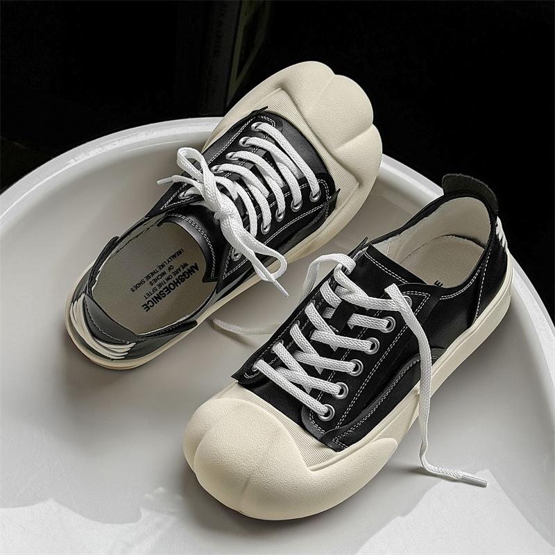 

Туфли с кроличьим когтем черные парные с большой головой 2025 осень и зима парные модели нишевые на толстой подошве с увеличением роста универсальные уличные повседневные кеды Female code 36 чёрный