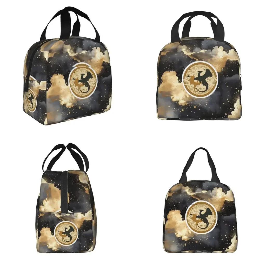 Fourth Wing Basgiath War College Insulated Lunch Bag for Women Children Portable Food Boxes Thermal Lunch Box Tote