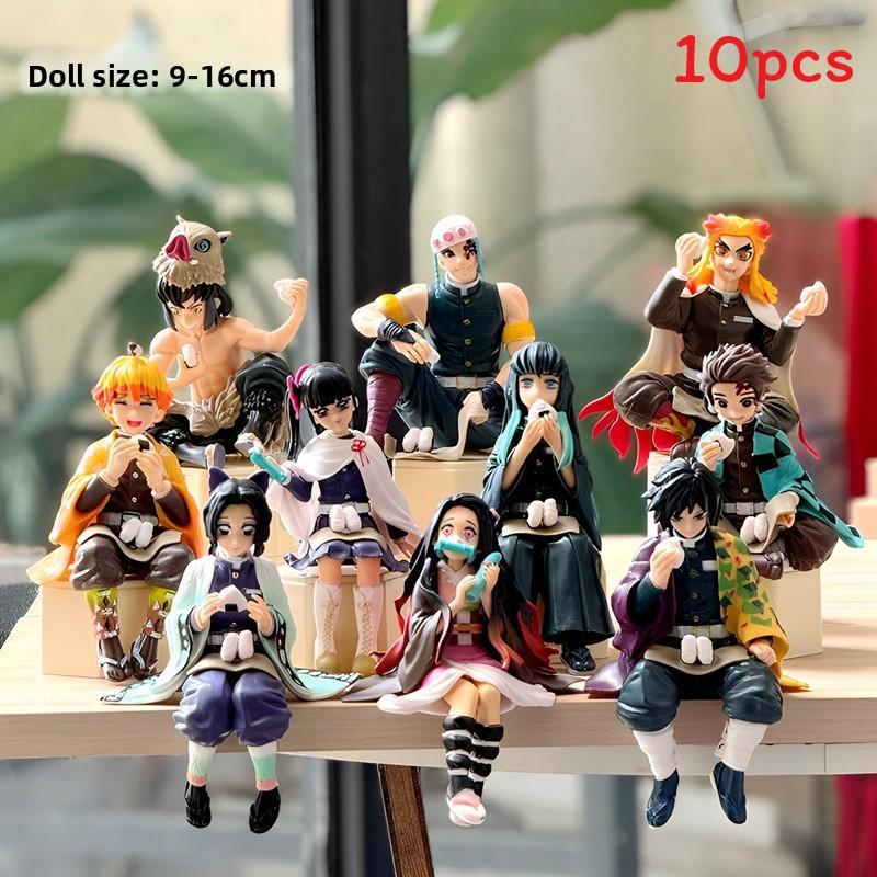 Demon Slayer Pvc Anime Figure Set With Collectible Characters For Fans And Giftgiving
