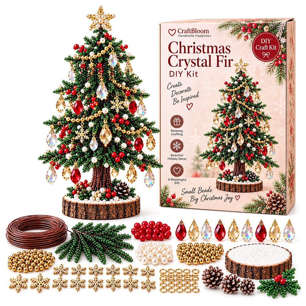 Multi-Color Beads Christmas Tree Ornament Kit Ornament Kit Festive Holiday Activity