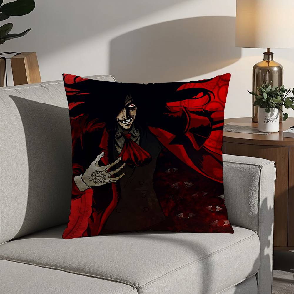 H-Hellsing A-Alucard Pillow Case Sofa Decorative Home Double-sided Printing Short Plush Cushion Pillow Cover Holiday Gift